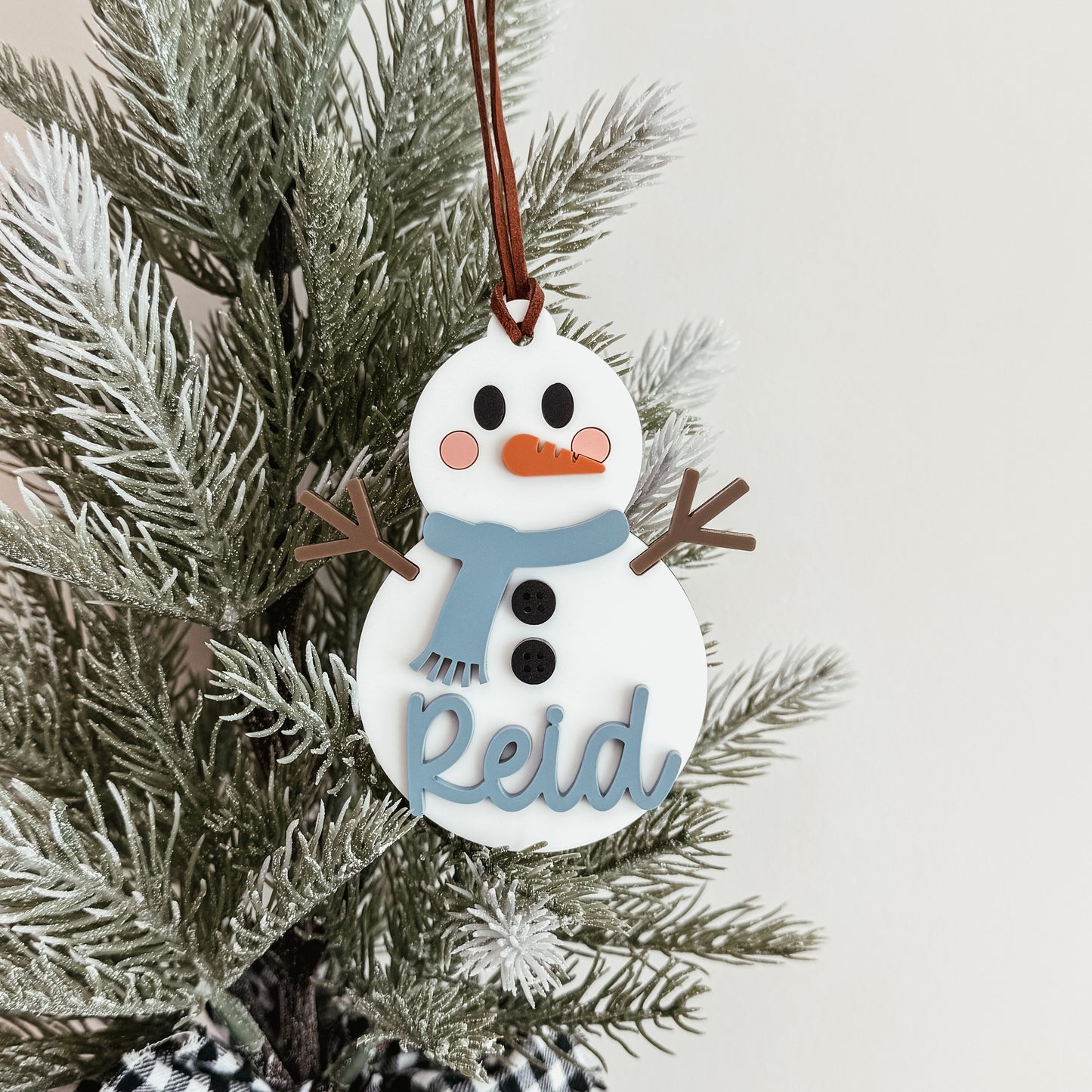 3D Snow Person Stocking Tag