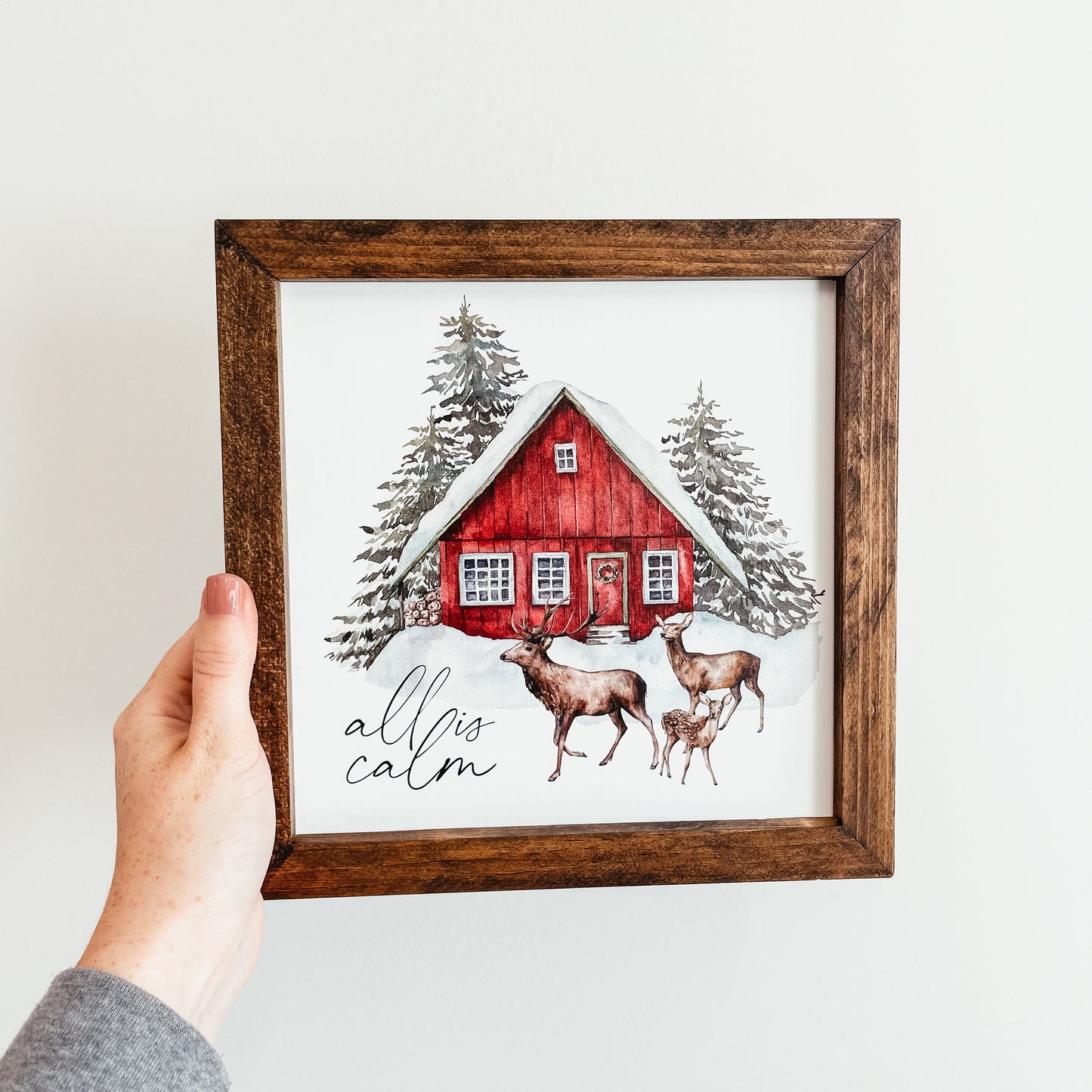 All Is Calm Christmas Sign