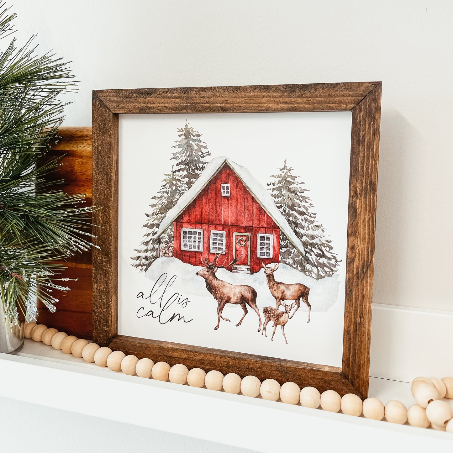 All Is Calm Christmas Sign