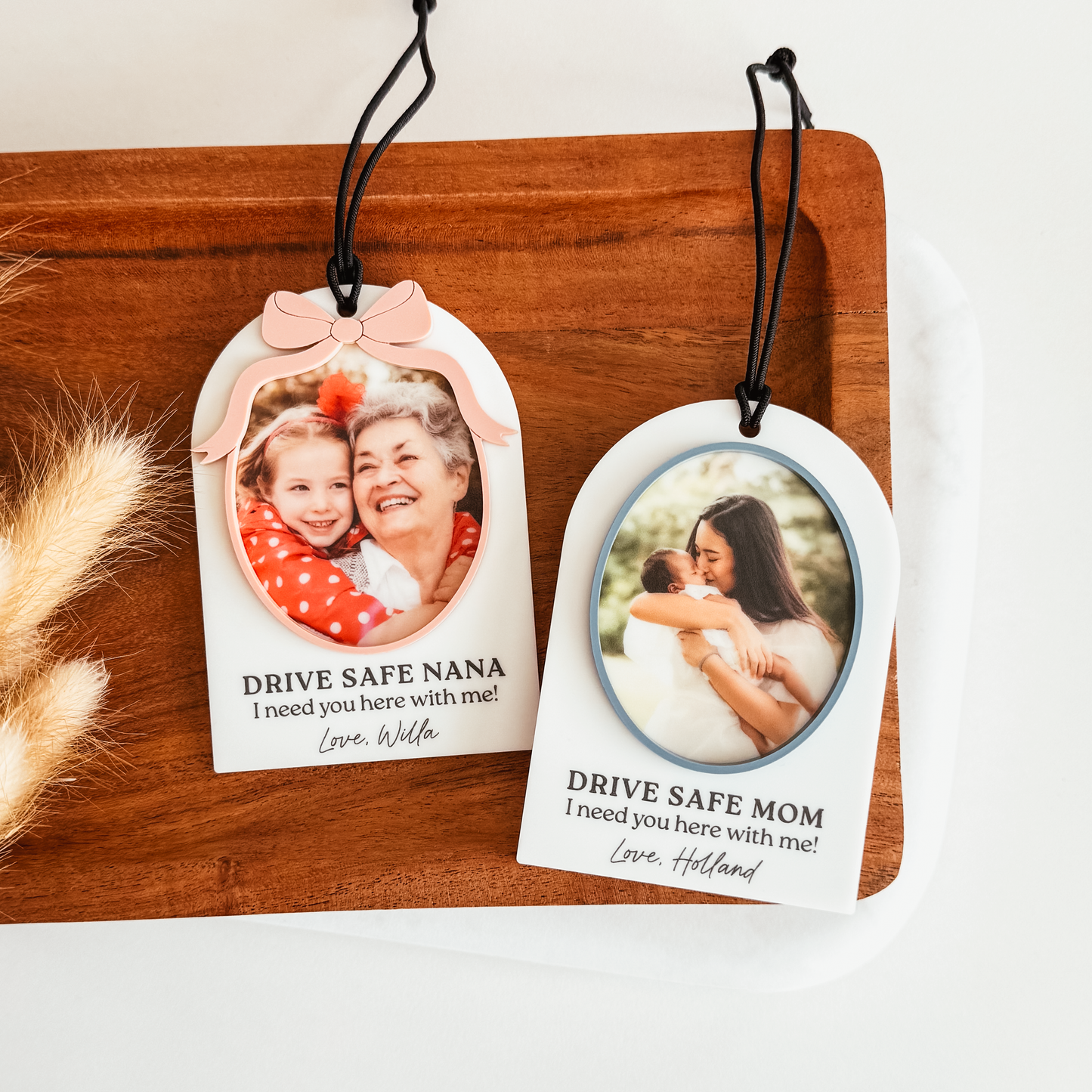 Arch 3D Rearview Mirror Charm (Wood or White Acrylic)