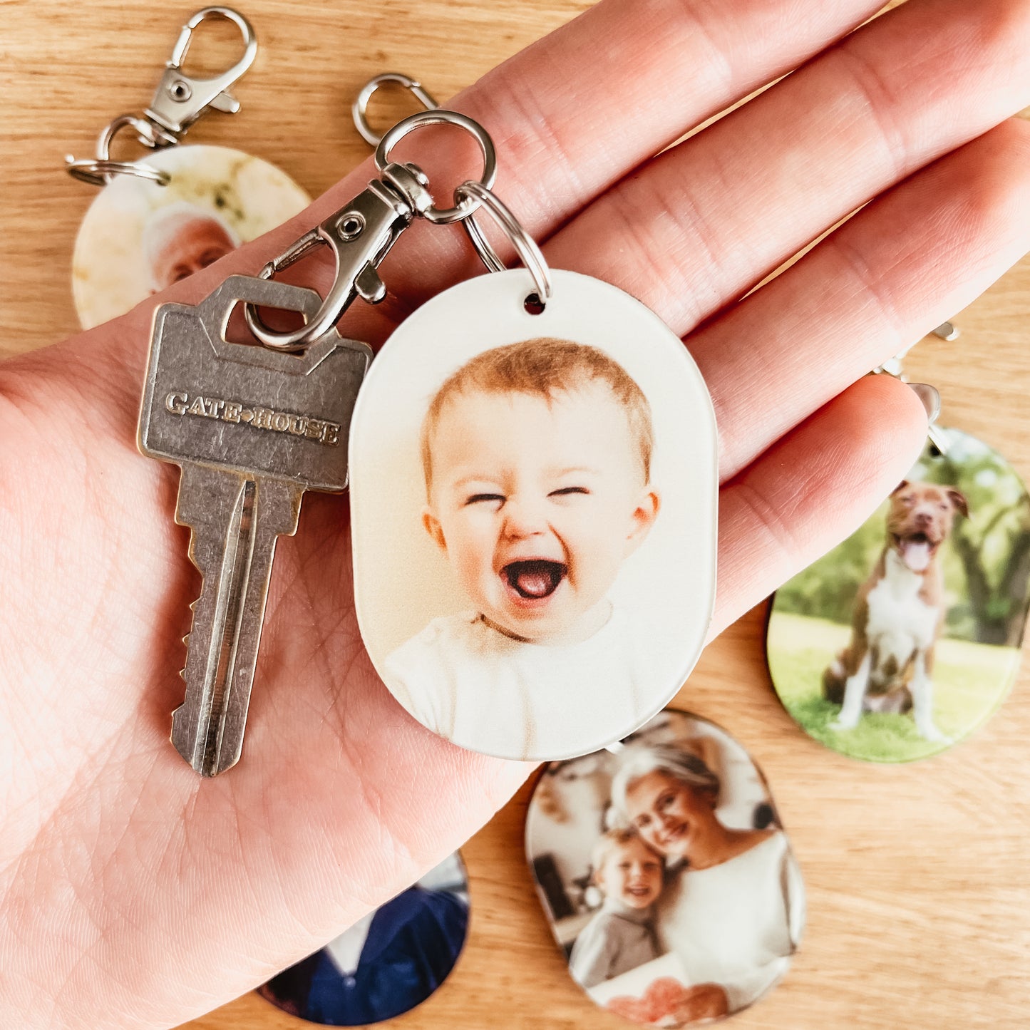 Drive Safe Daddy/Mommy Photo Keychain