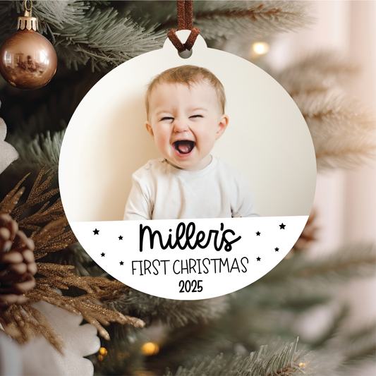 Baby's First Christmas Photo Ornament