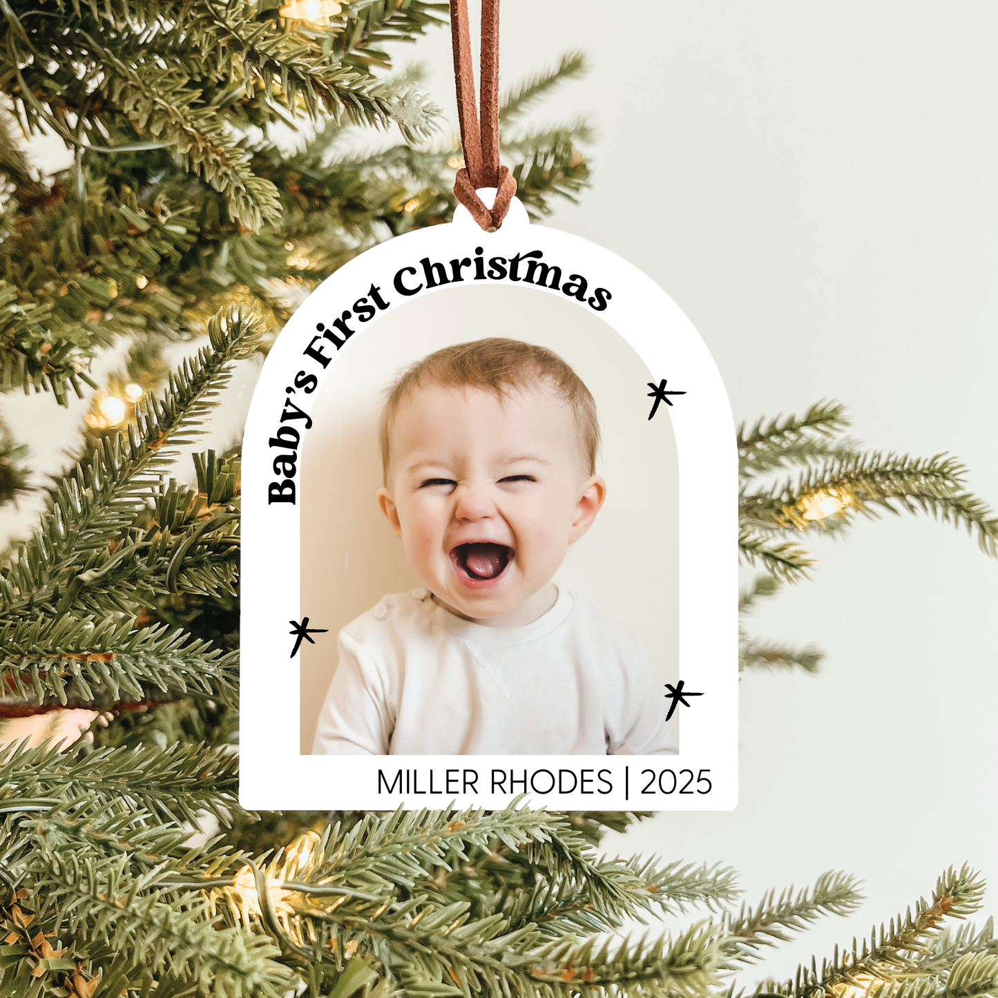 Baby's First Christmas Arch Photo Ornament