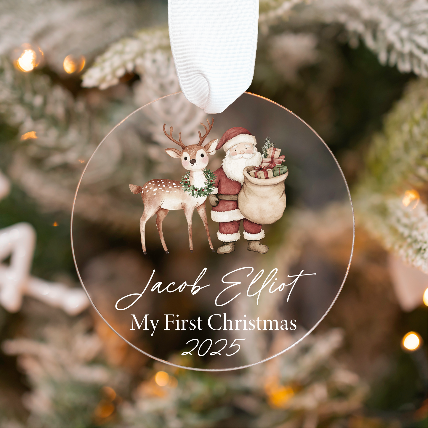 Baby's First Christmas Ornament (Clear Acrylic)