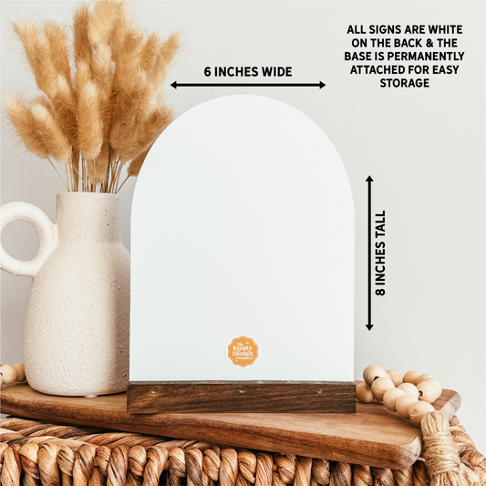 Bookish Ghost Vintage Inspired Mini Arch Sign