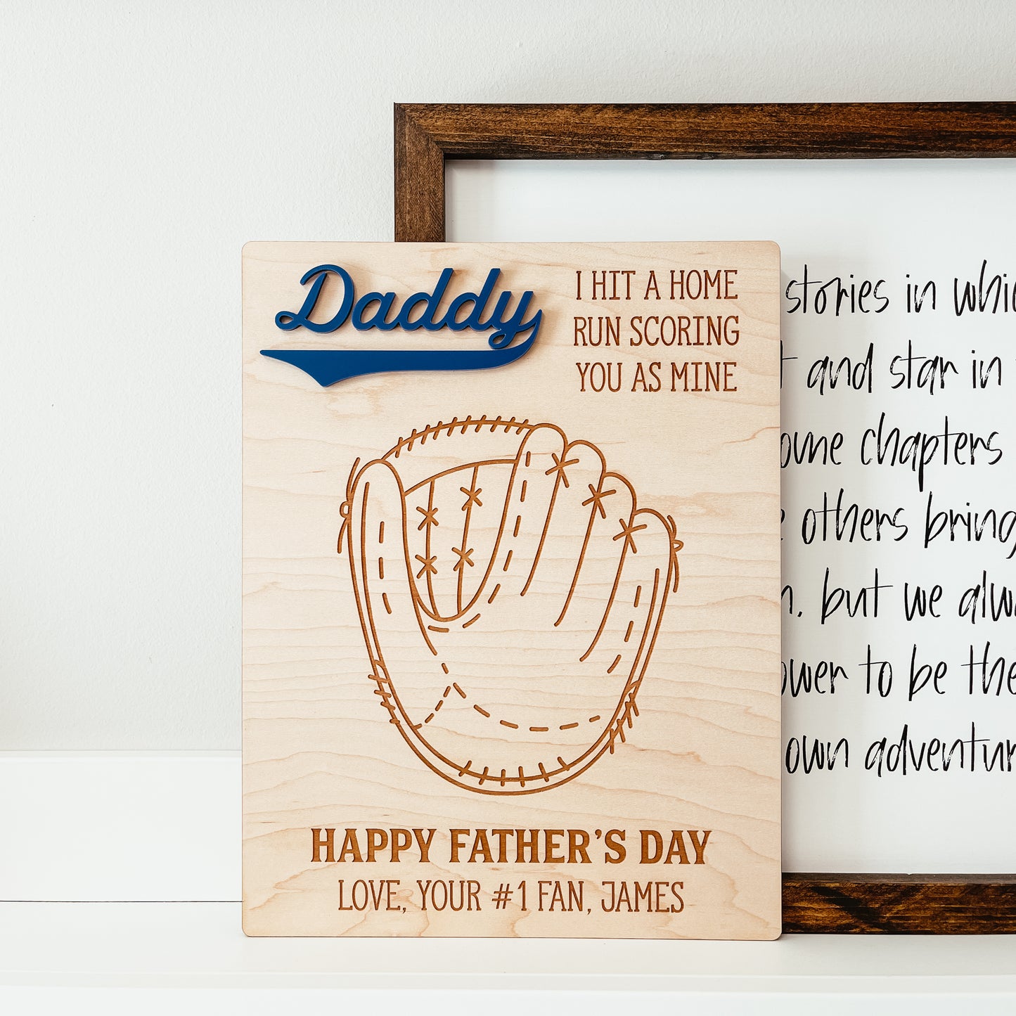 Father's Day Baseball DIY Handprint Sign