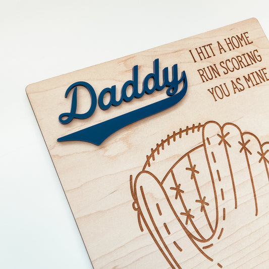 Father's Day Baseball DIY Handprint Sign