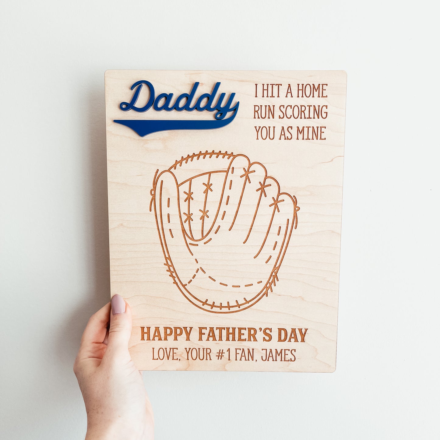 Father's Day Baseball DIY Handprint Sign