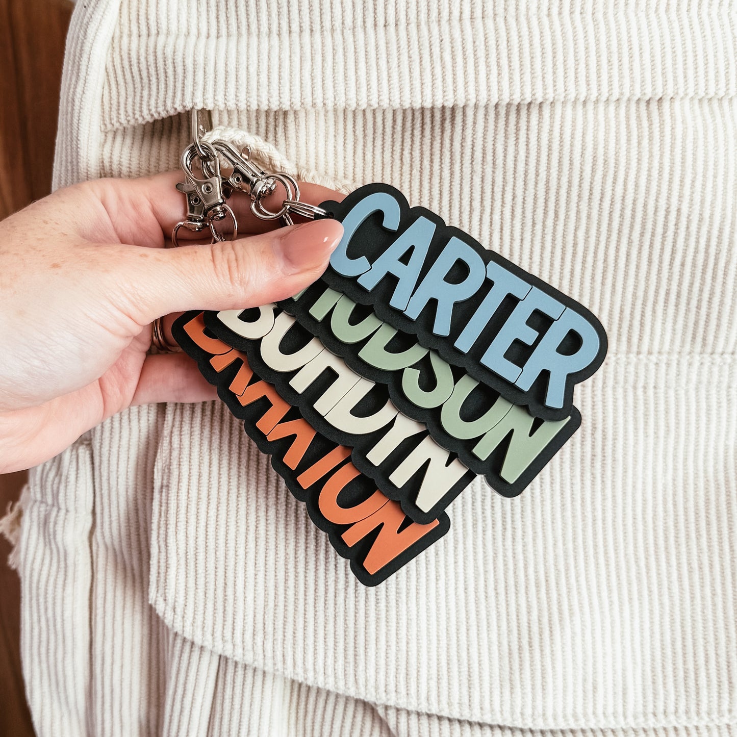 Acrylic Name Keychain / Backpack Tag
