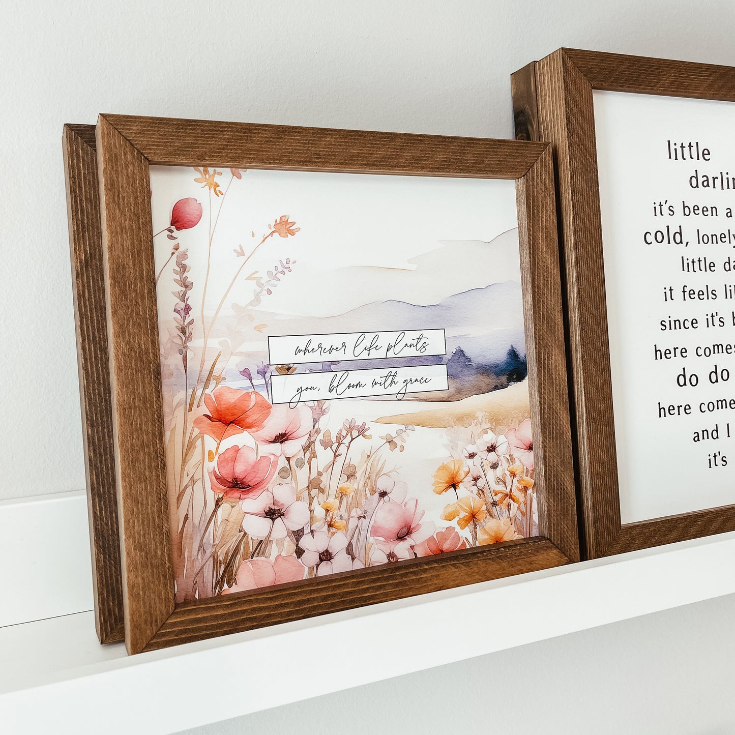 Bloom With Grace Framed Sign