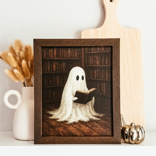 Bookish Ghost Vintage Inspired Sign