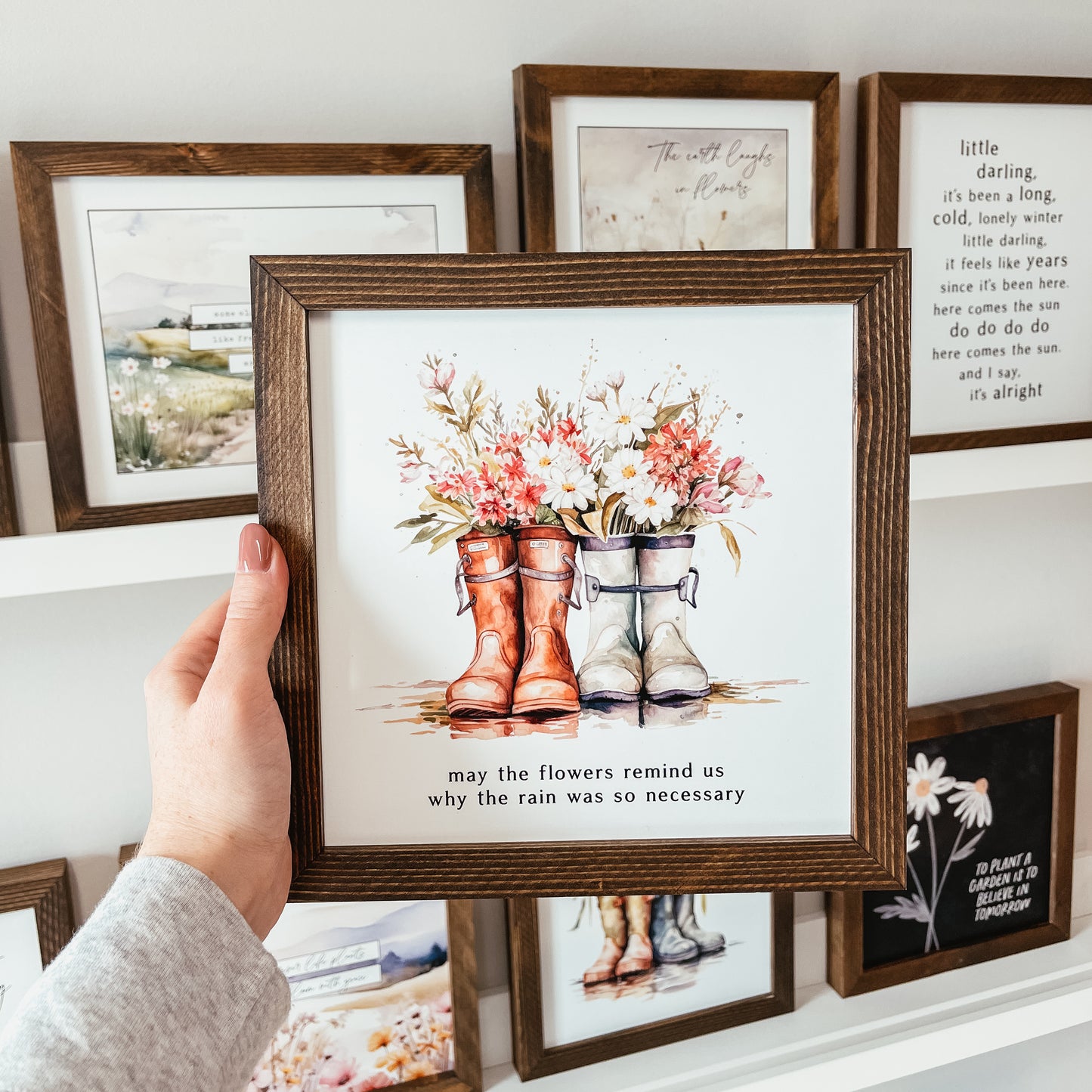 May The Flowers Remind Us Framed Sign