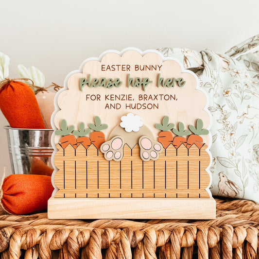 Easter Bunny Bum Please Hop Here Sign