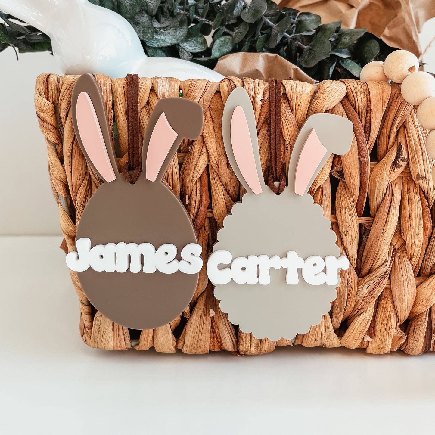 3D Bunny Egg Easter Tag