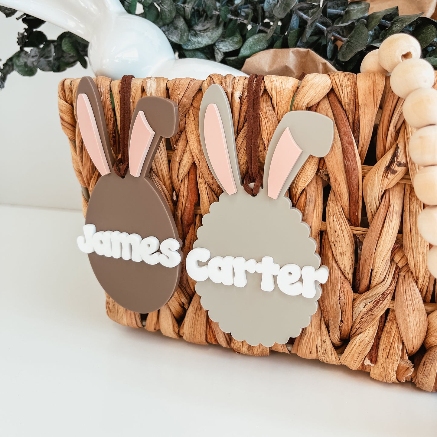 3D Bunny Egg Easter Tag