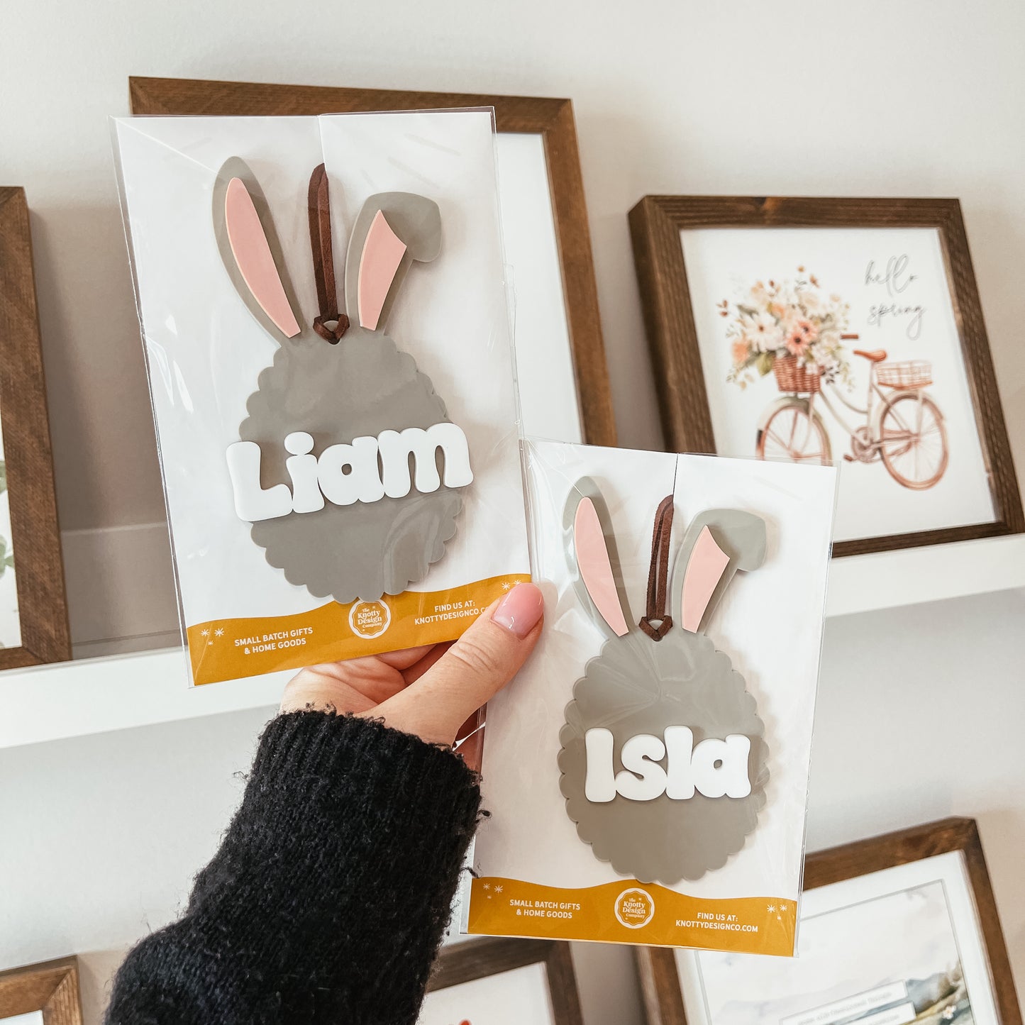 3D Bunny Egg Easter Tag