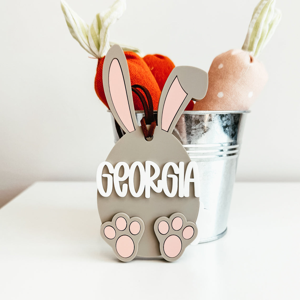 3D Bunny Egg Easter Tag