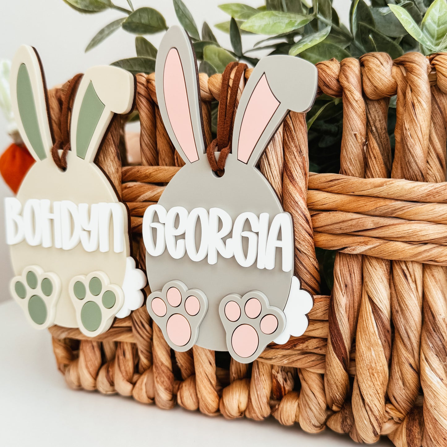 3D Bunny Egg Easter Tag
