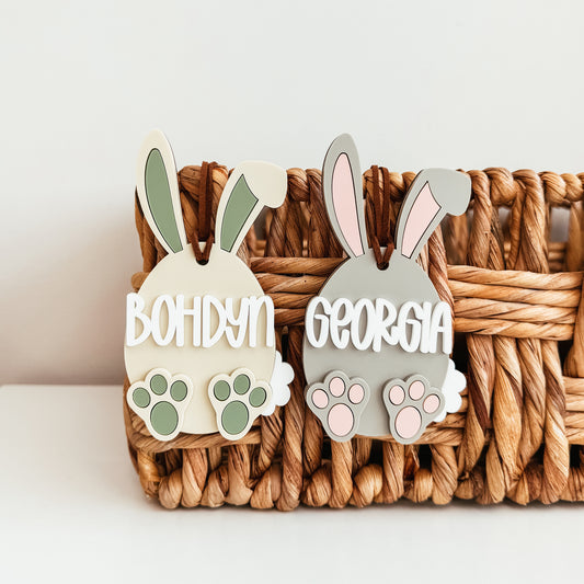 3D Bunny Egg Easter Tag