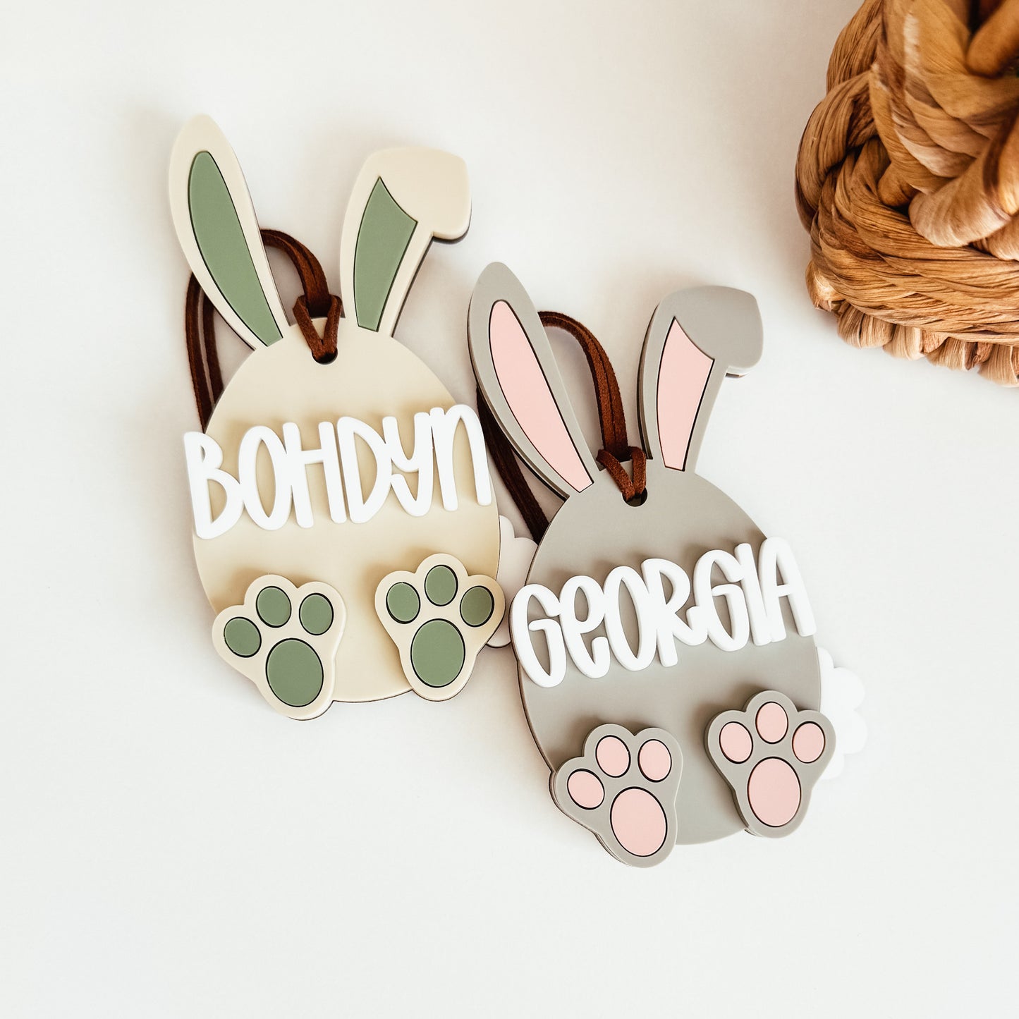3D Bunny Egg Easter Tag