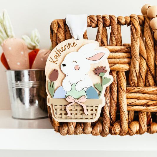 Bunny Basket Easter Tag