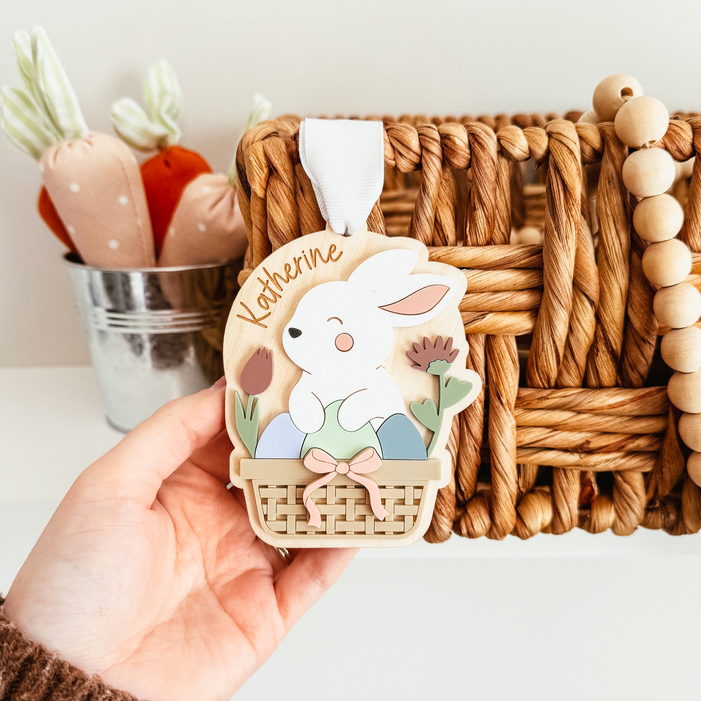 Bunny Basket Easter Tag