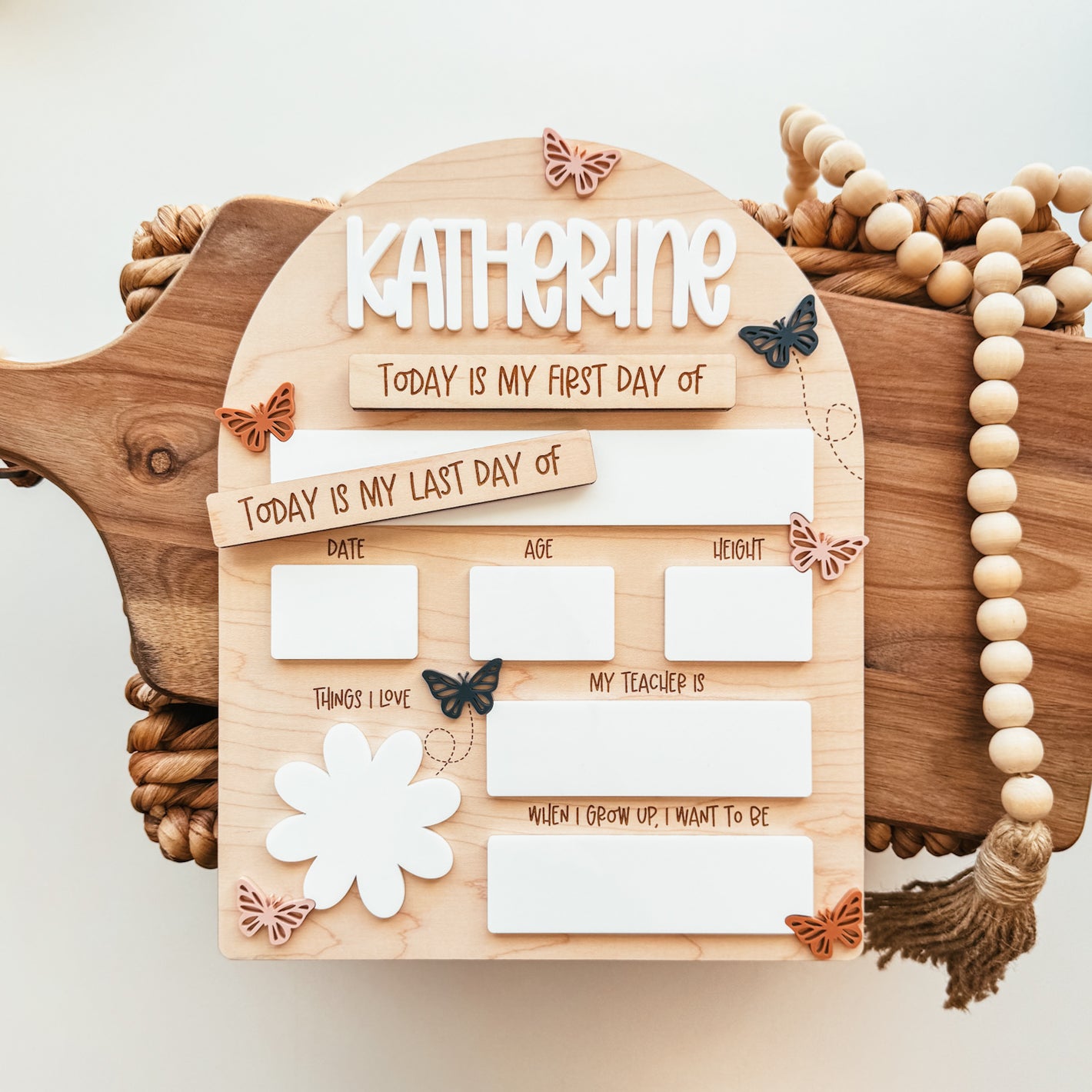 First And Last Day Of School Sign | Butterflies
