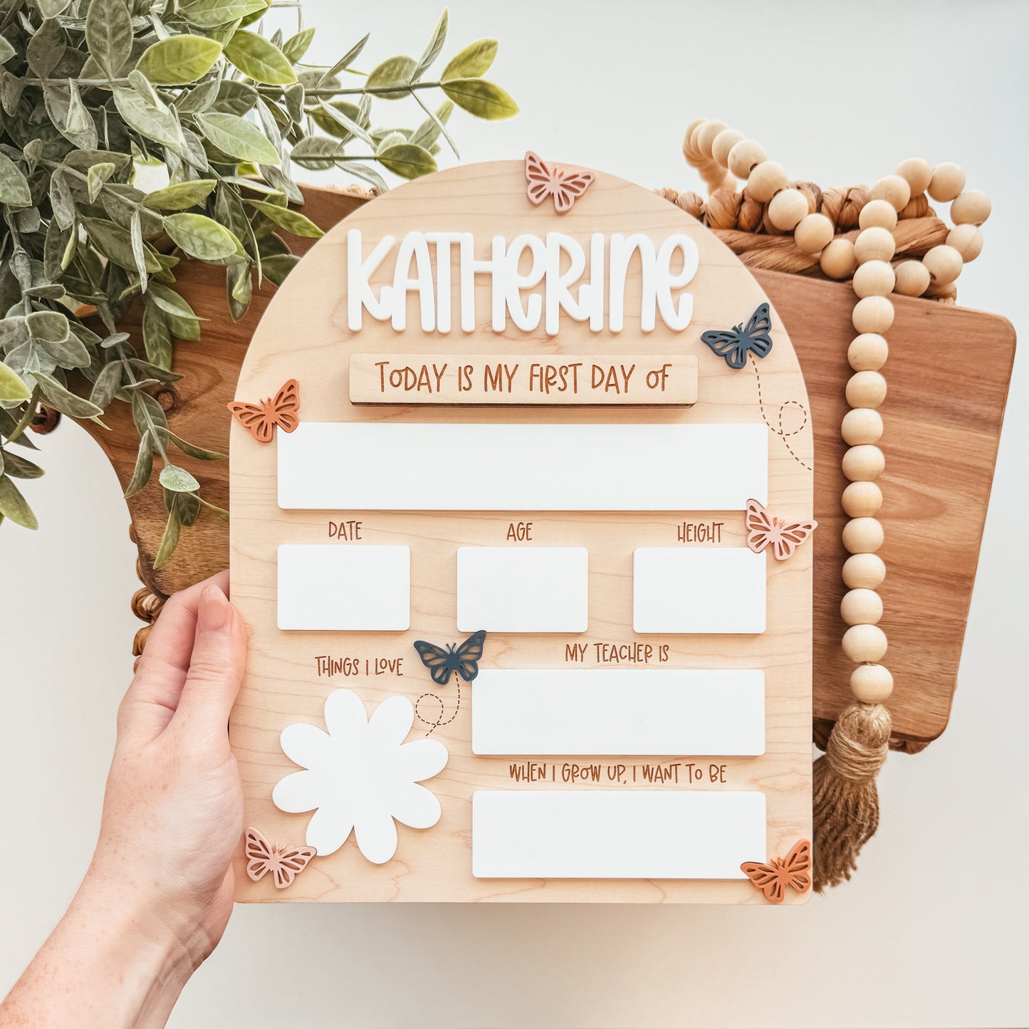 First And Last Day Of School Sign | Butterflies