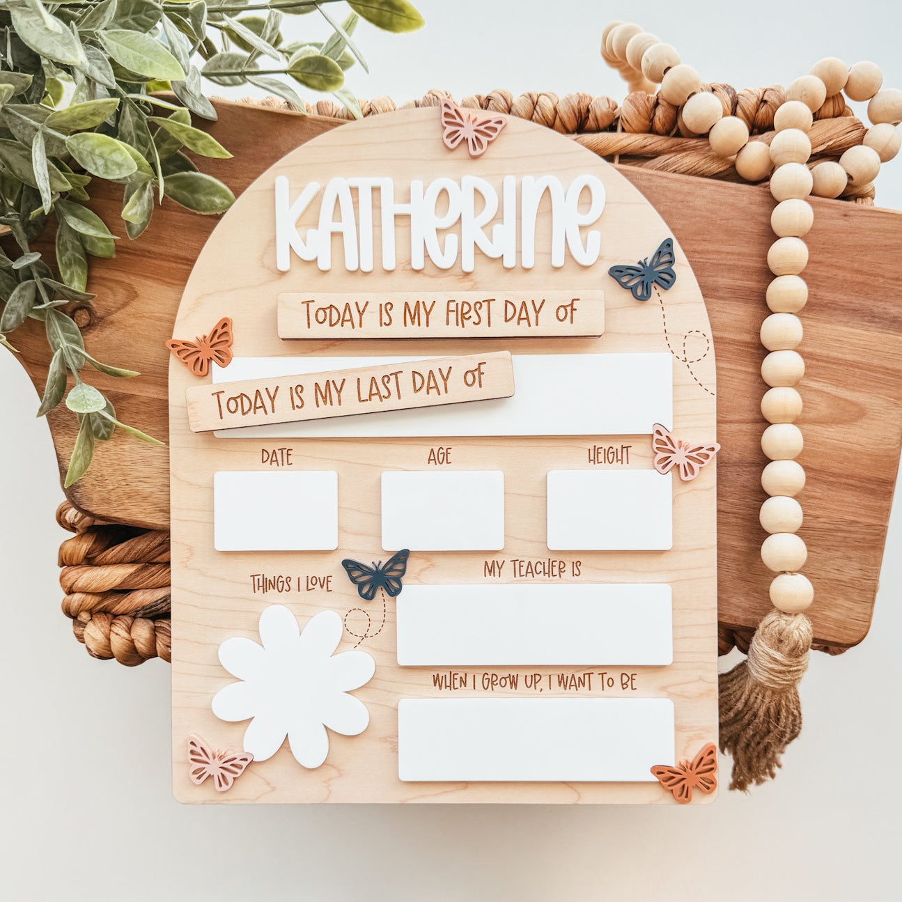 First And Last Day Of School Sign | Butterflies