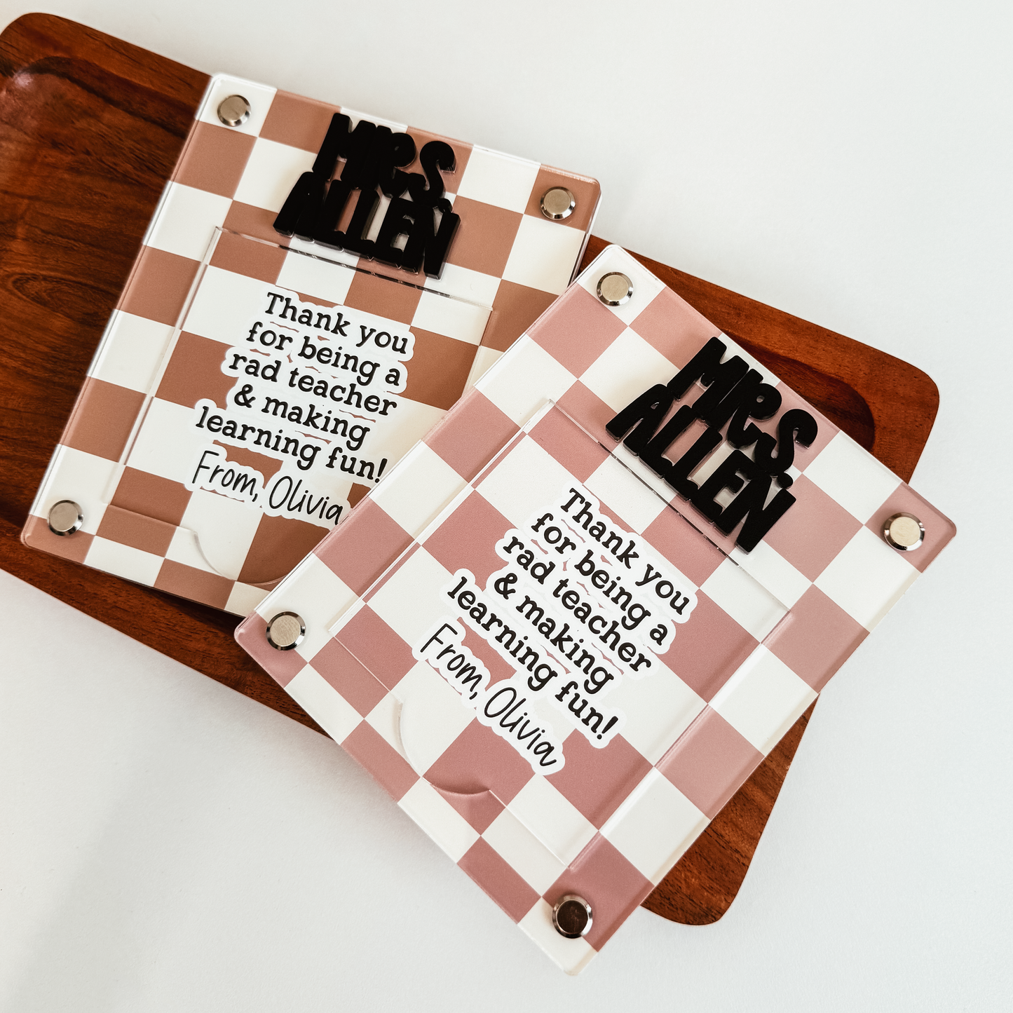Acrylic Pattern Sticky Note Holder