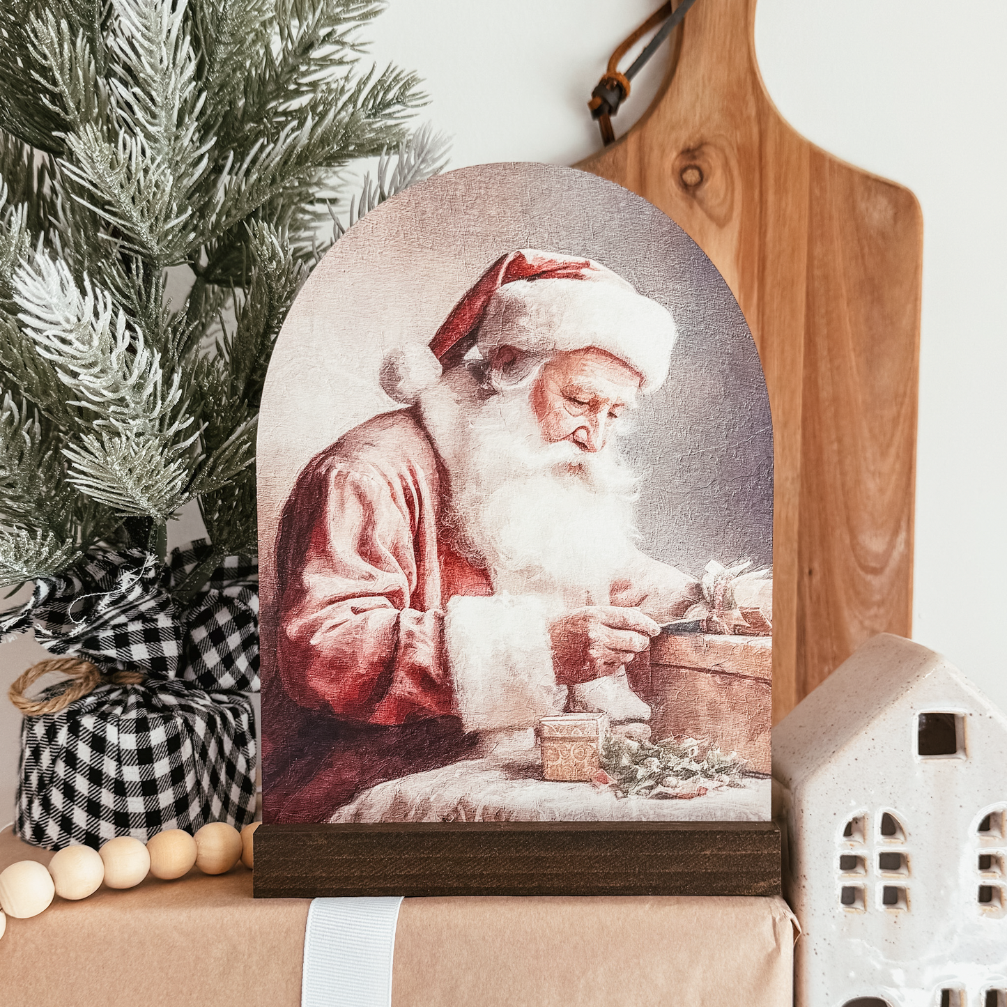 Vintage Santa Mini Arch Sign