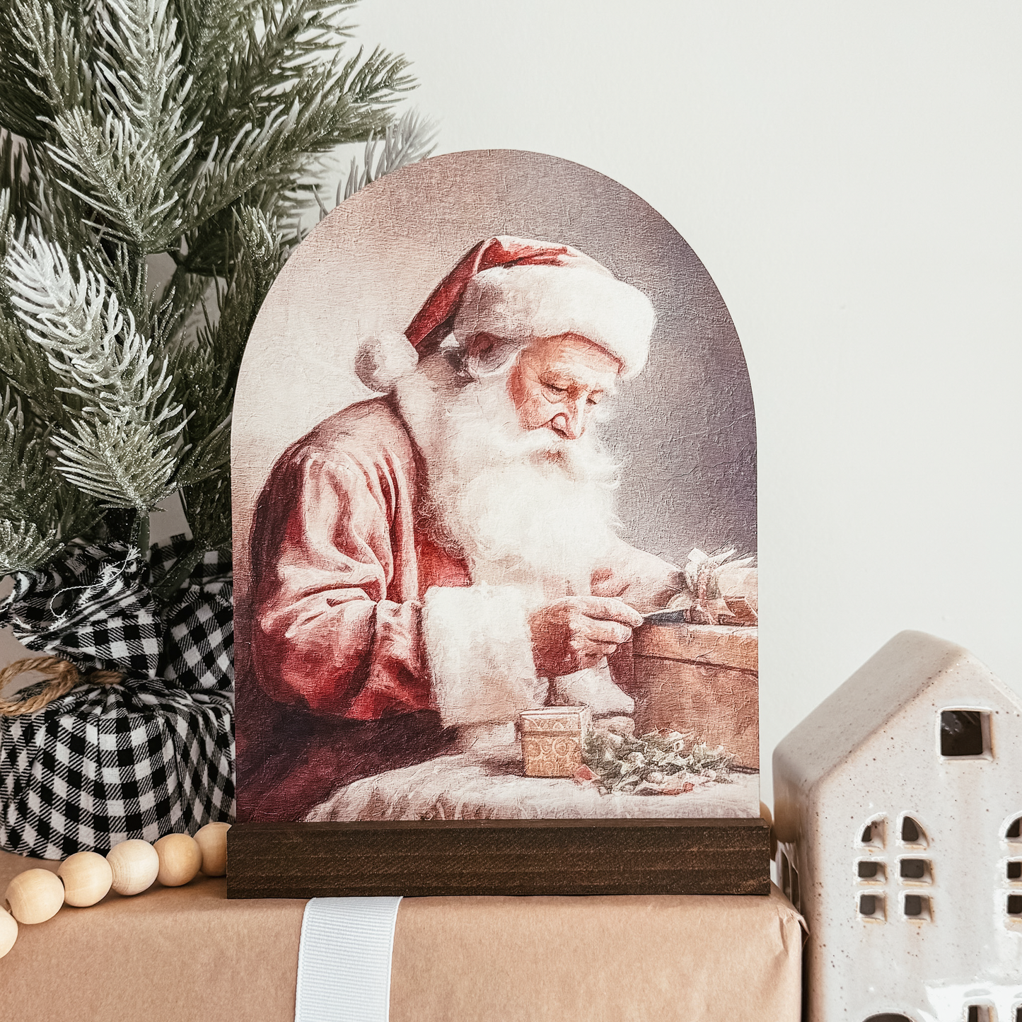 Vintage Santa Mini Arch Sign