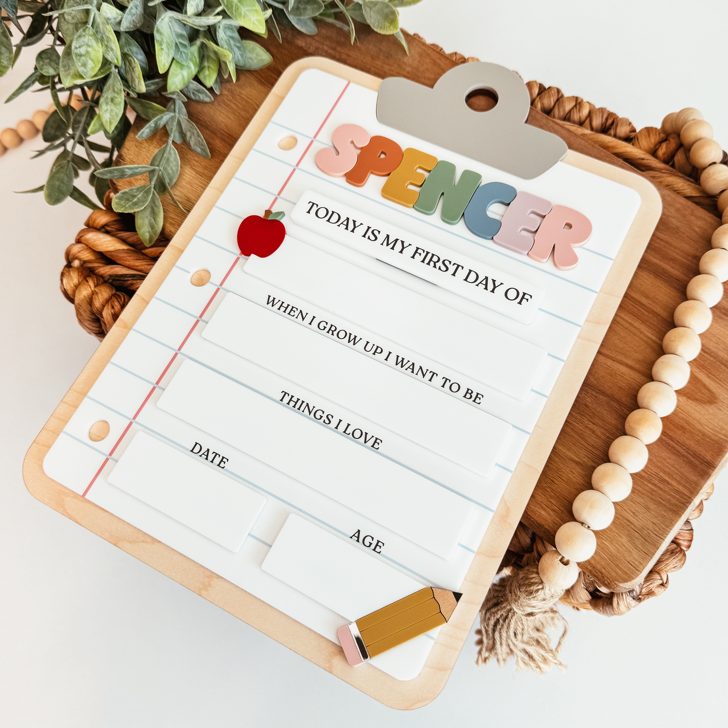 First And Last Day Of School Sign | Clipboard