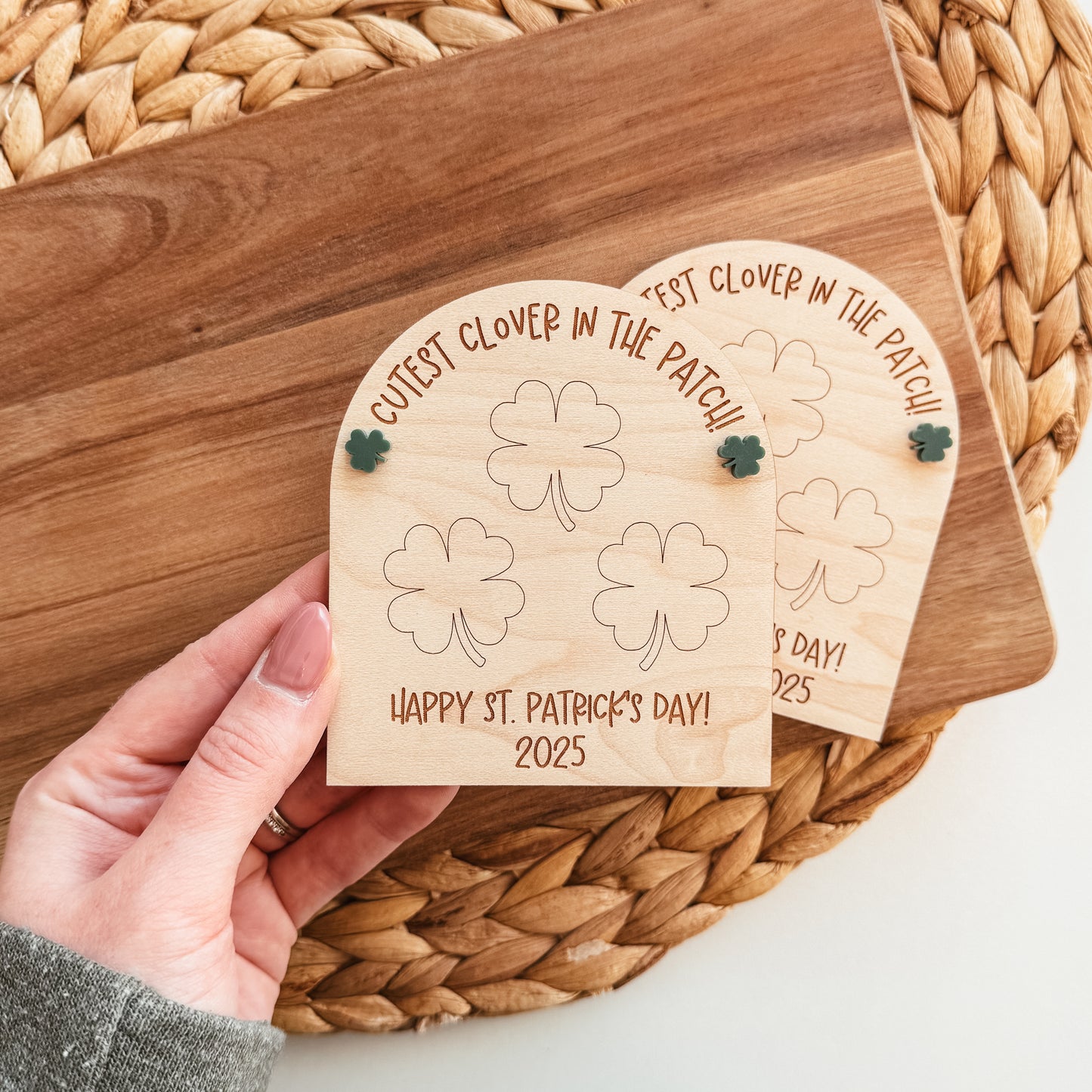 DIY St Patrick's Day Fingerprint Magnet