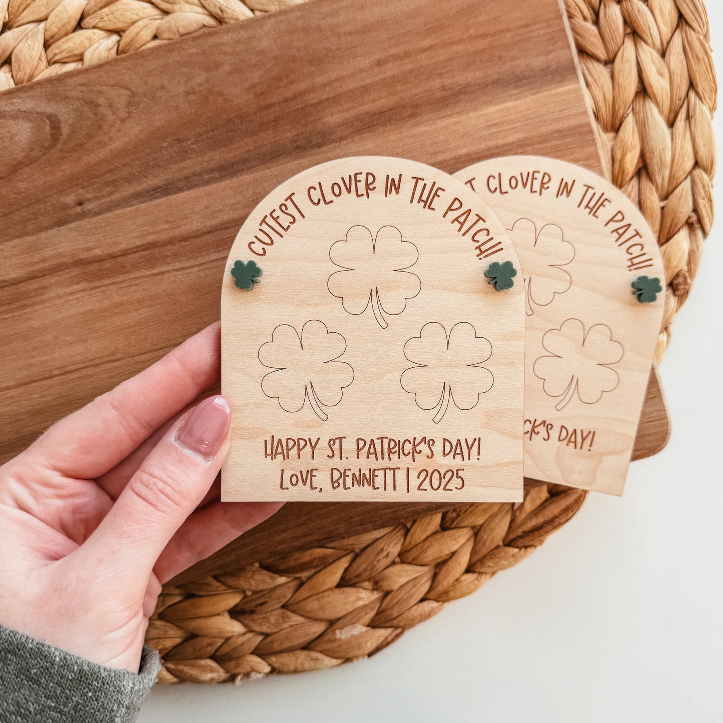 DIY St Patrick's Day Fingerprint Magnet