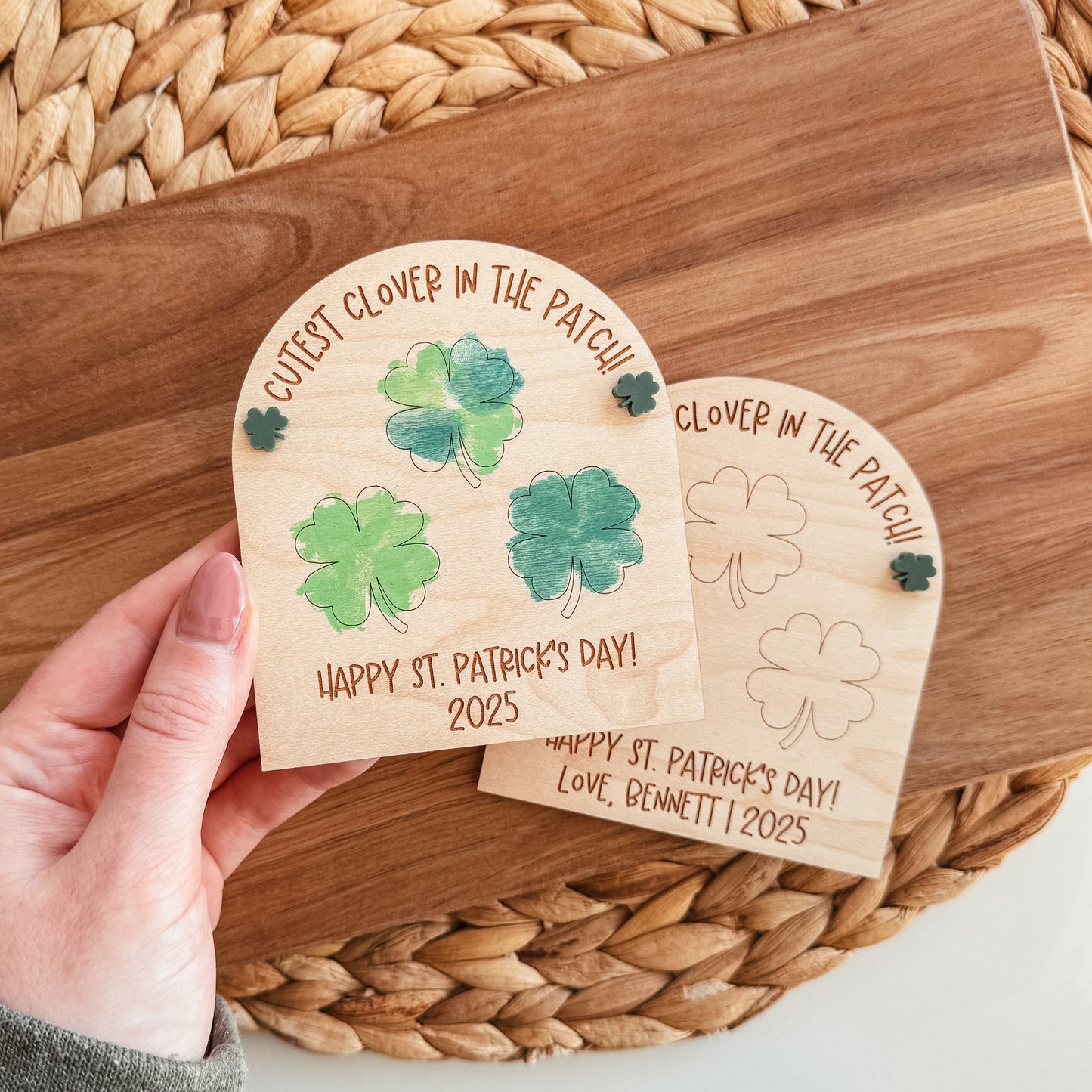 DIY St Patrick's Day Fingerprint Magnet