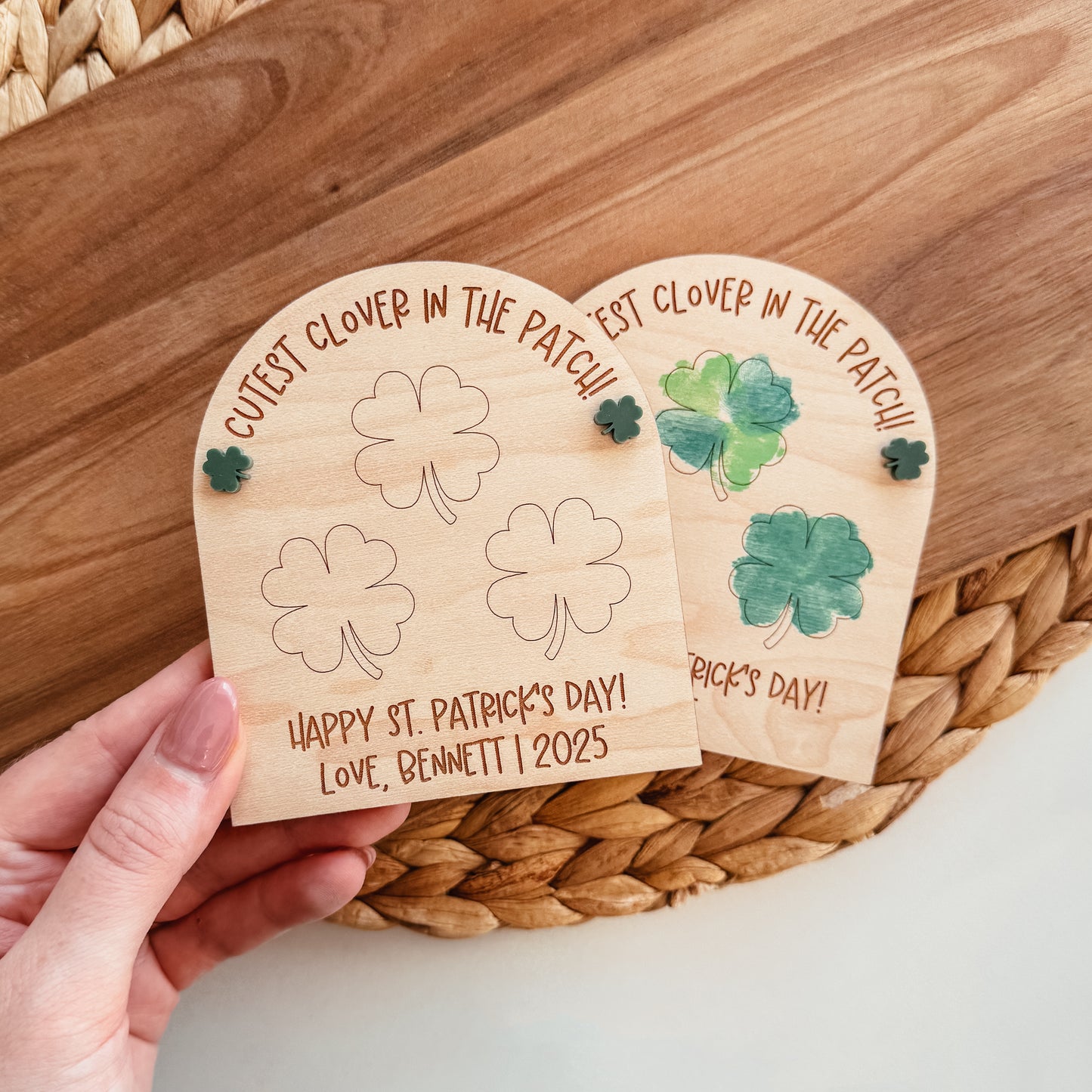 DIY St Patrick's Day Fingerprint Magnet