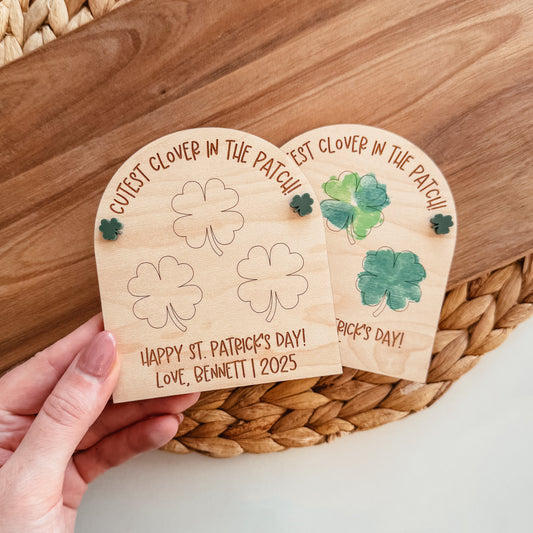 DIY St Patrick's Day Fingerprint Magnet