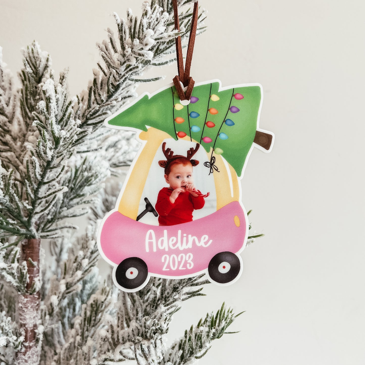 Baby's First Christmas Car Photo Ornament