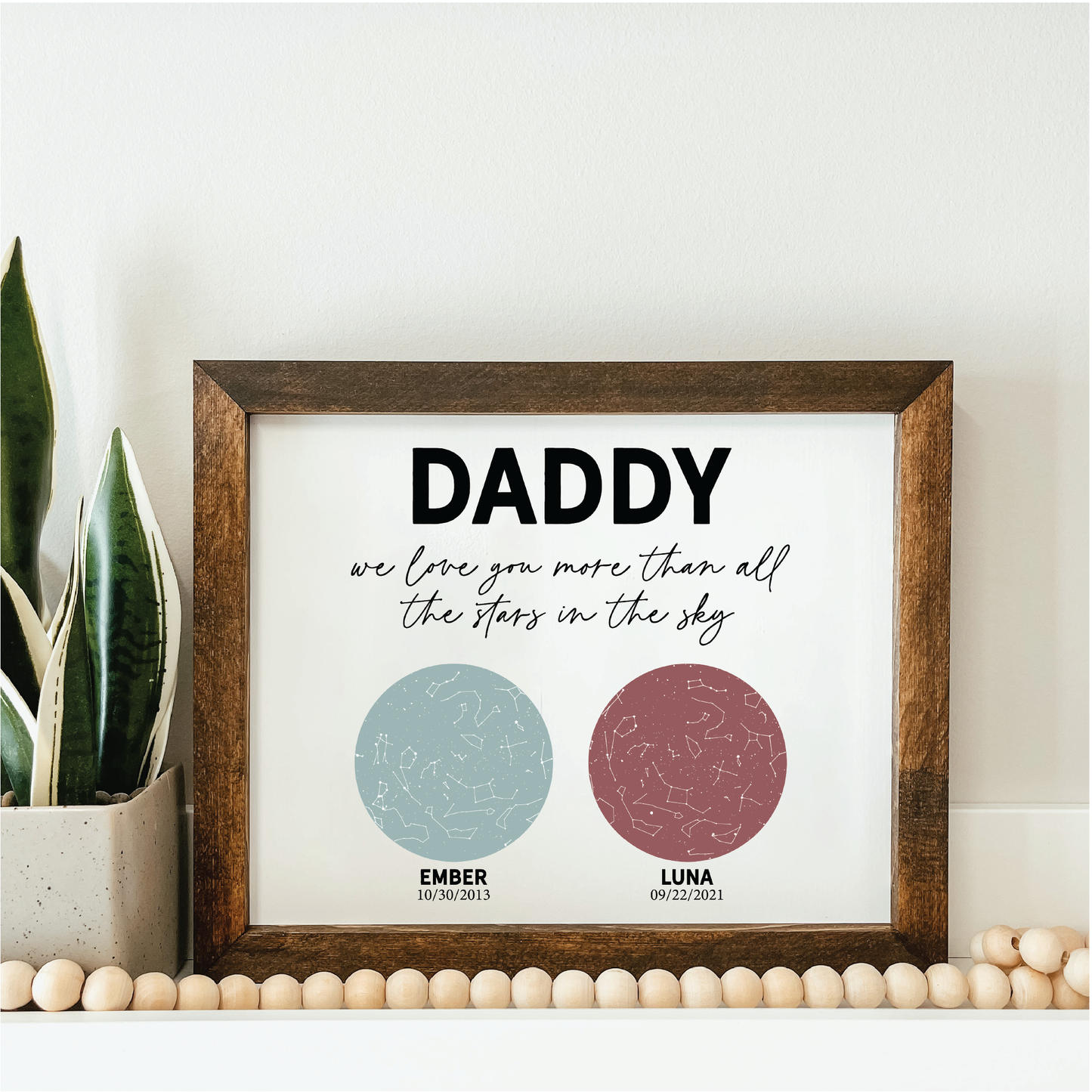 Custom Star Map Framed Sign