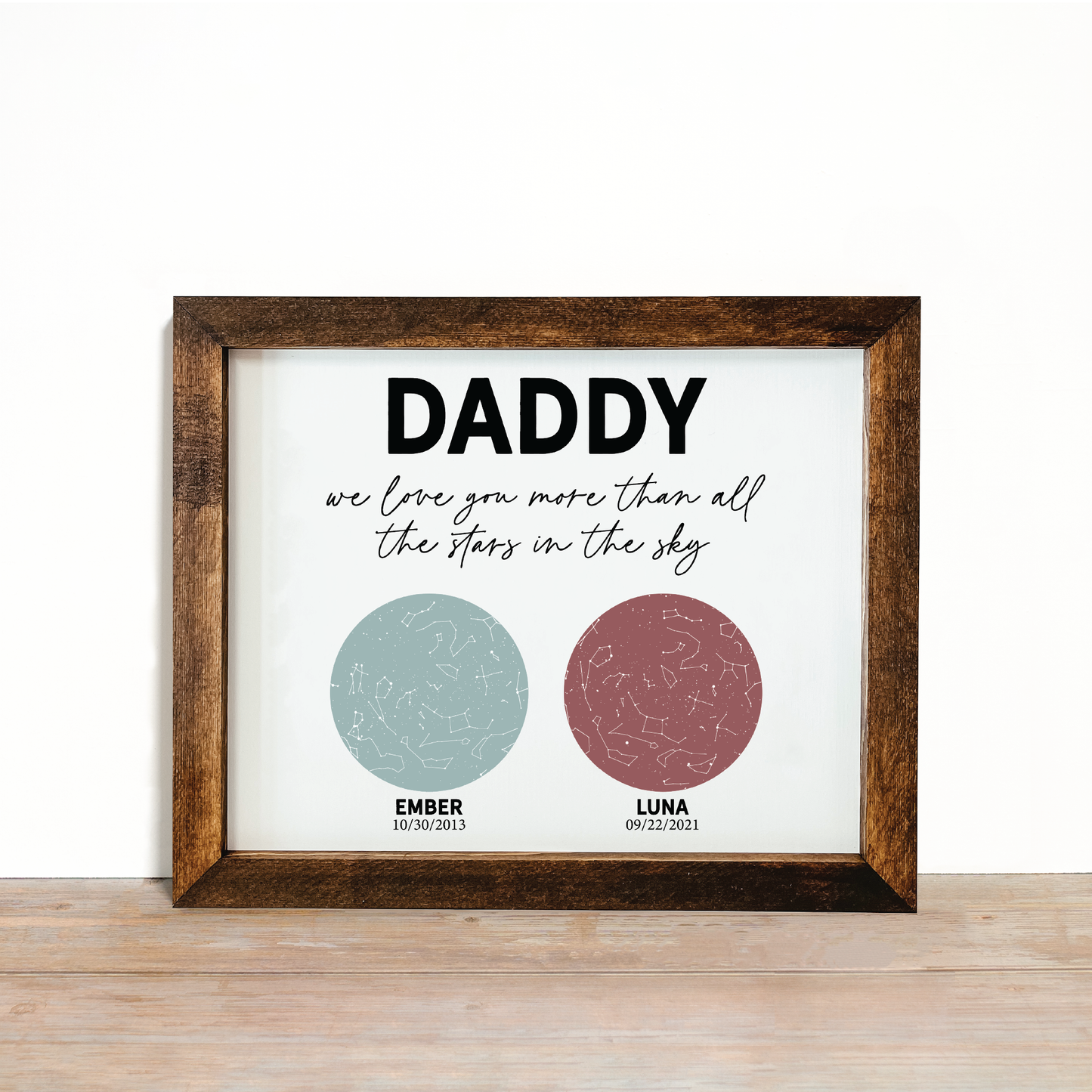 Custom Star Map Framed Sign