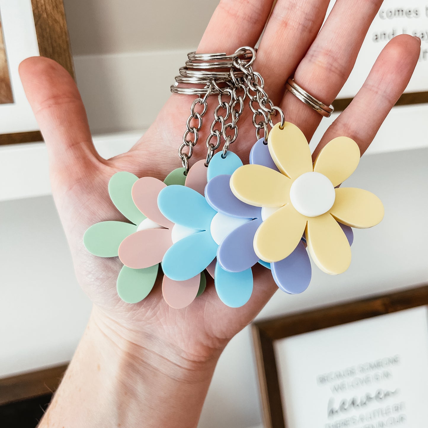 Daisy Acrylic Keychain