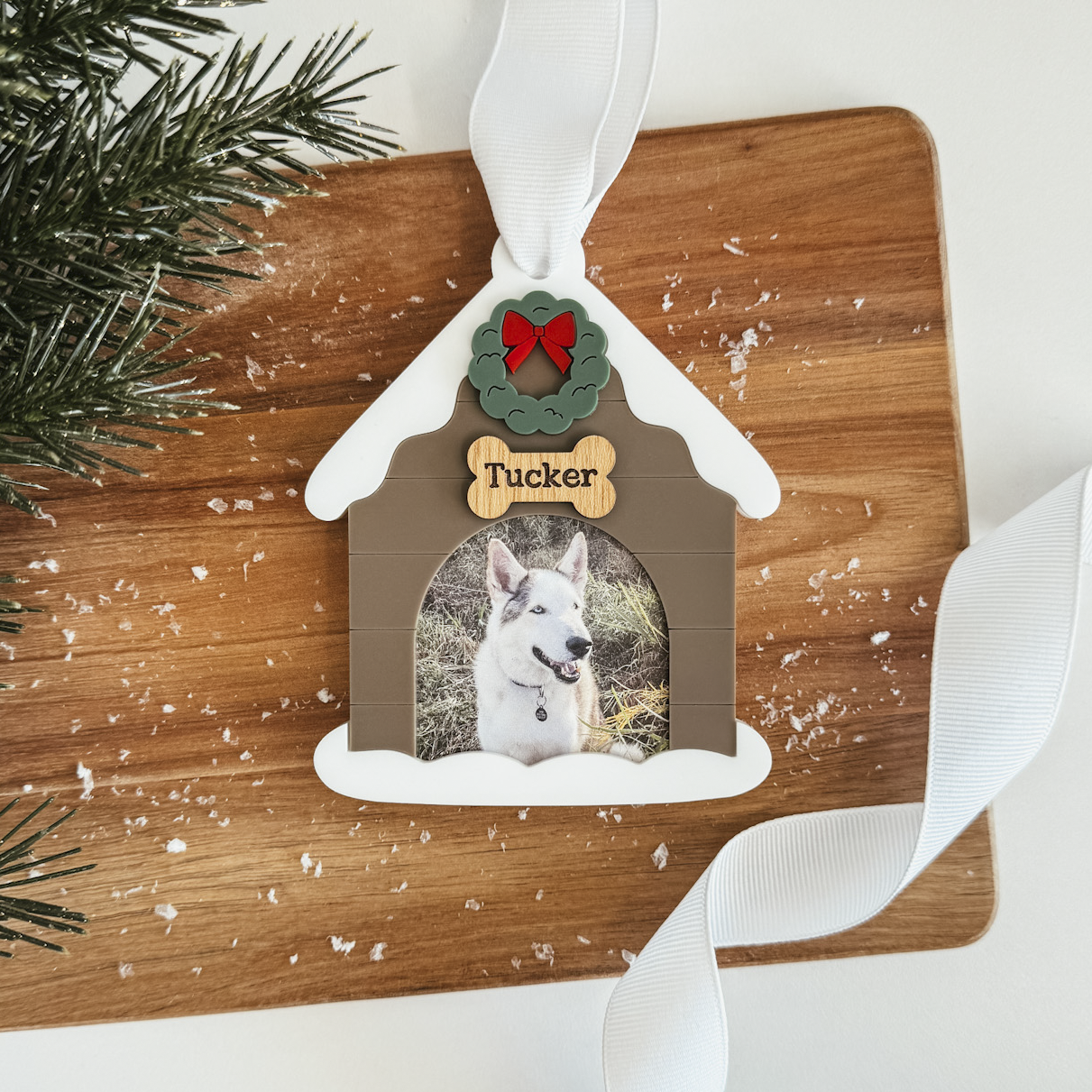 Dog House Pet Portrait Ornament