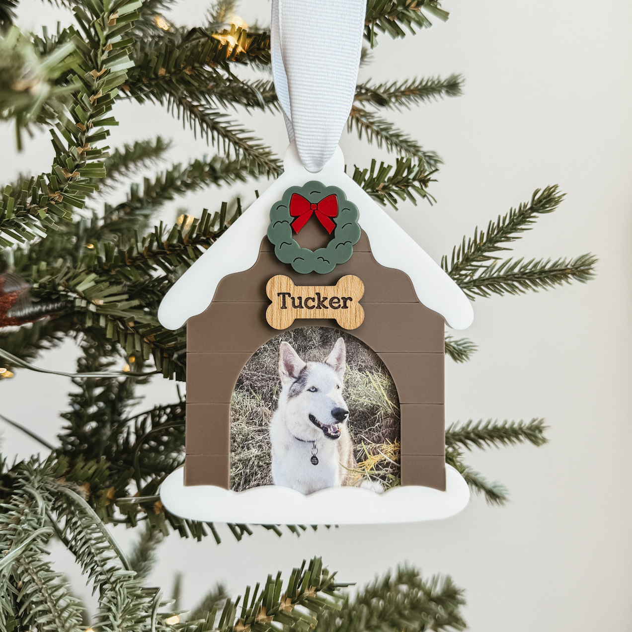 Dog House Pet Portrait Ornament
