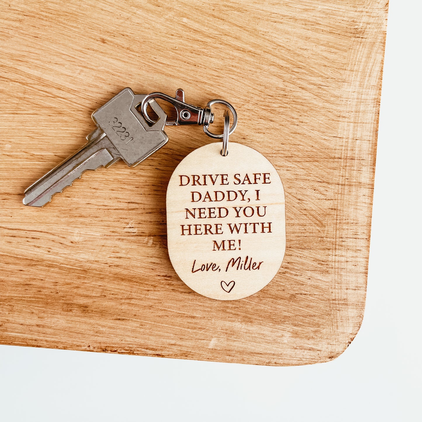Drive Safe Daddy/Mommy Photo Keychain