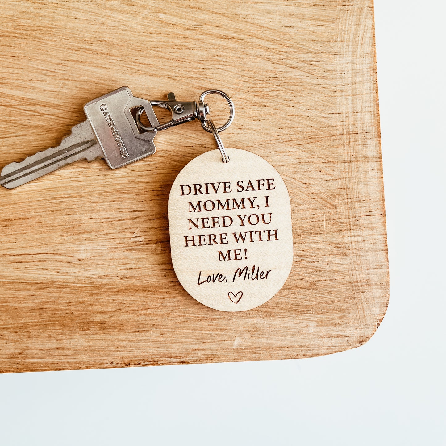 Drive Safe Daddy/Mommy Photo Keychain