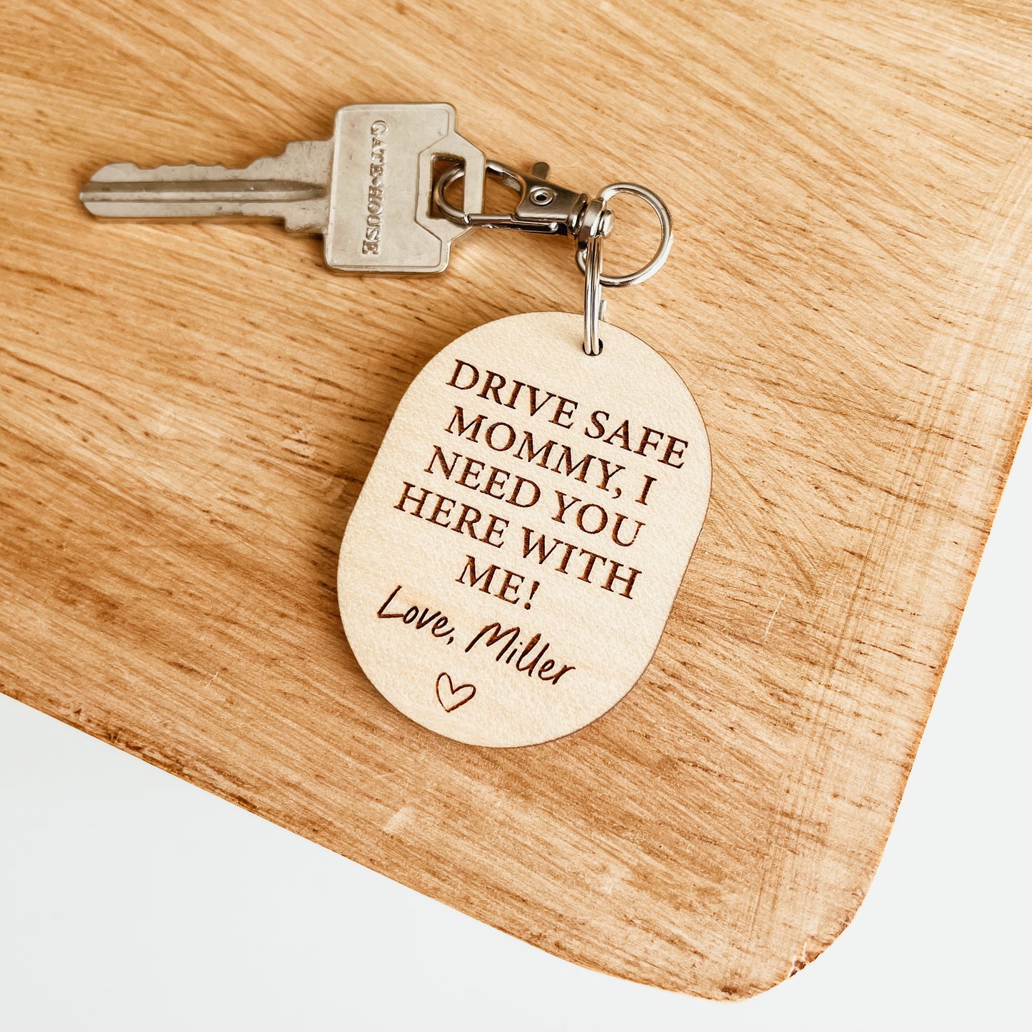 Drive Safe Daddy/Mommy Photo Keychain