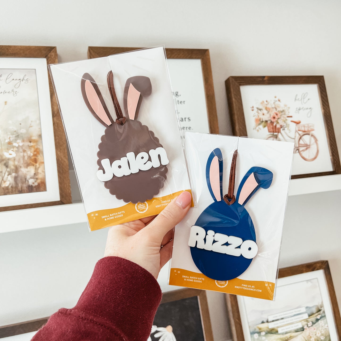 3D Bunny Egg Easter Tag
