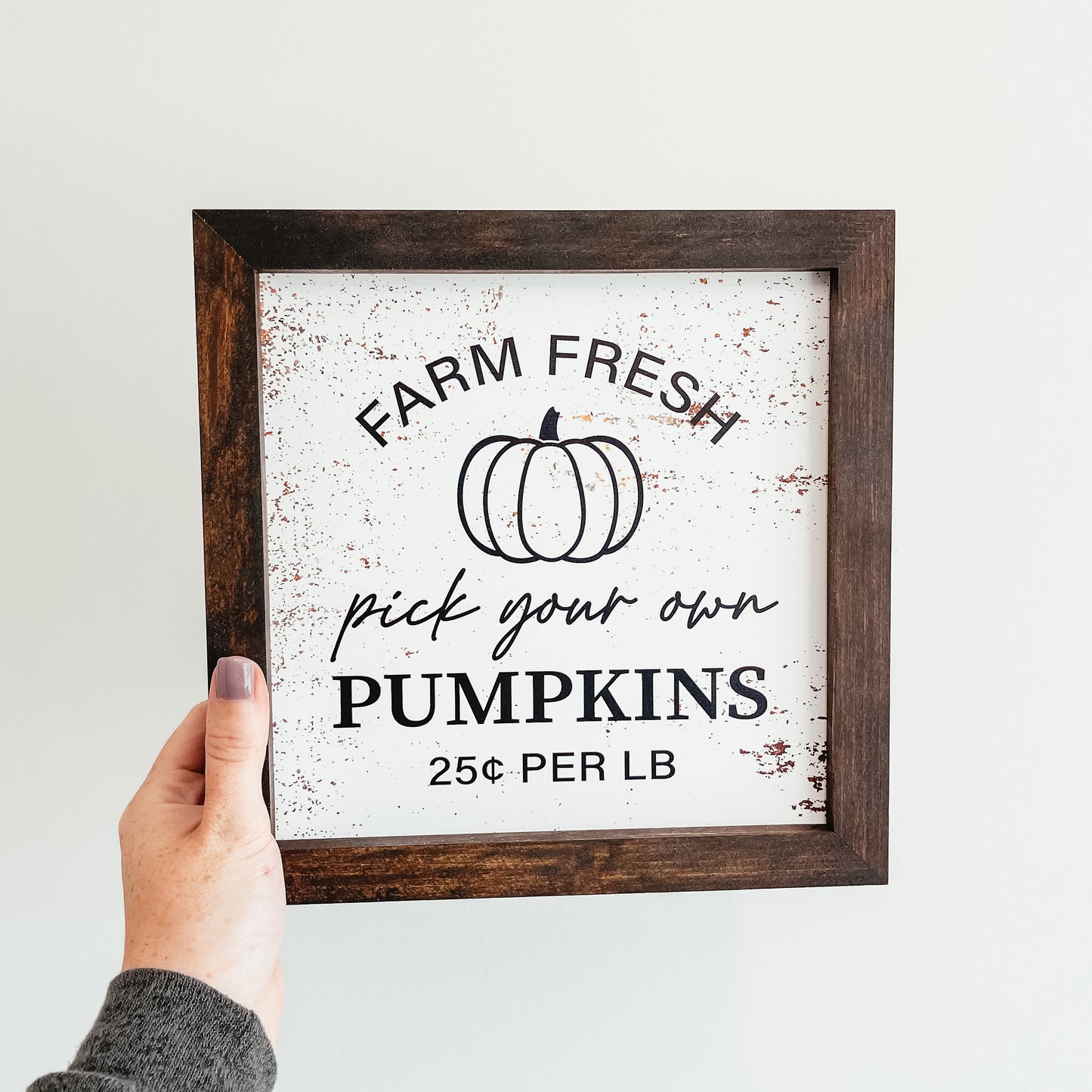 Farm Fresh Pumpkins Framed Sign