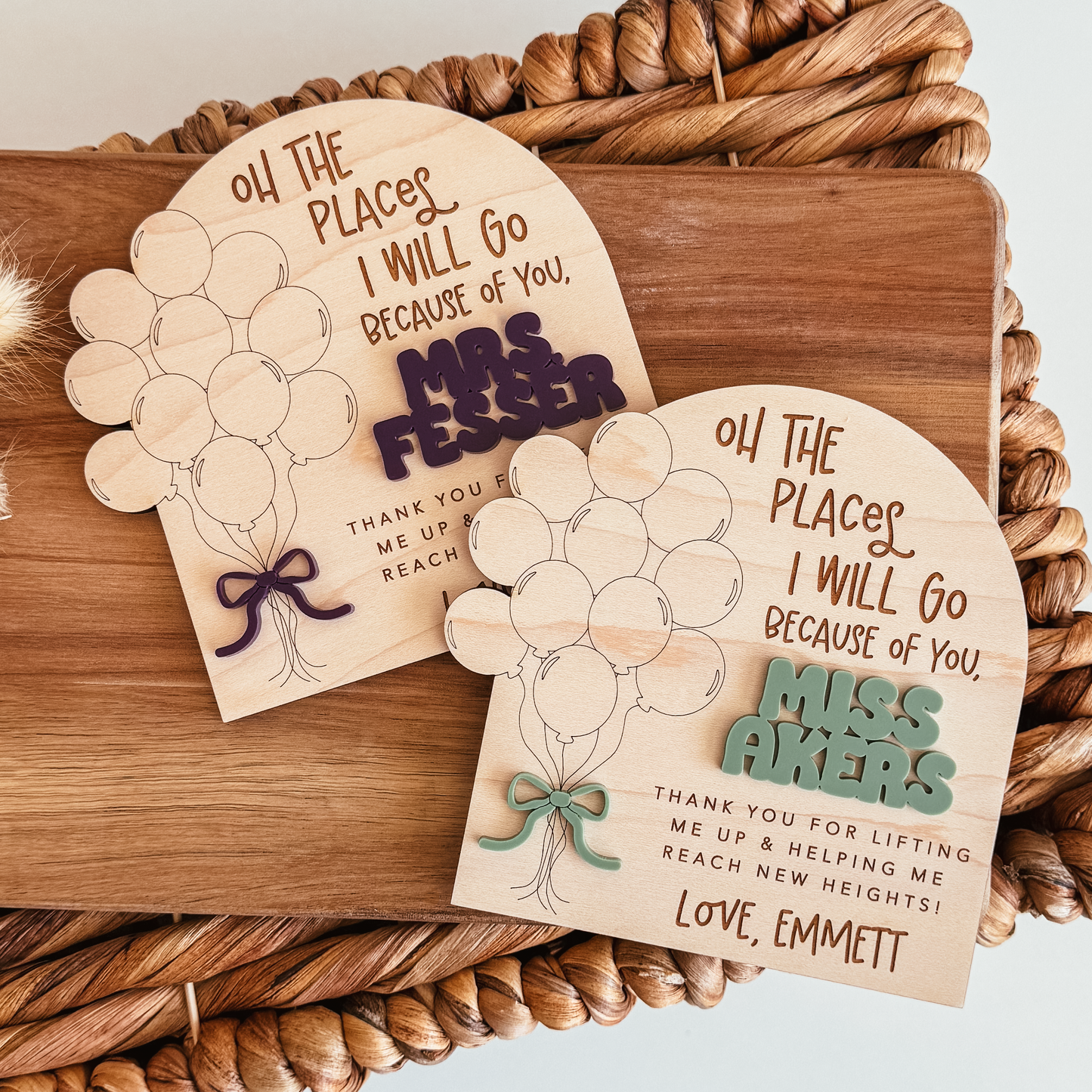 Teacher Fingerprint Balloon Magnet